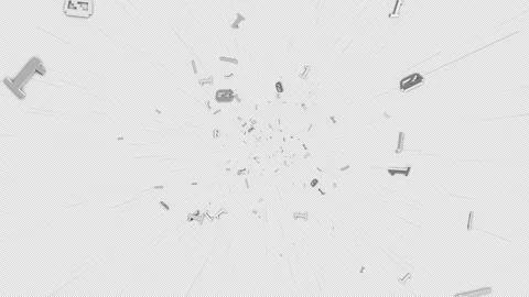 Falling Binary Code Numbers, Zero and One, Tech Background Animation, on Alpha C Stock Footage 282772989