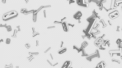 Falling Binary Code Numbers, Zero and One, Tech Background Animation, on Alpha C Stock Footage 285229439