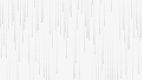 Falling binary code rain animation with digital numbers on simple light gra.. Stock-Footage 343154990