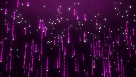 Falling binary numbers code rain. Algorithm digital with the matrix style. ab 動画素材 121297469