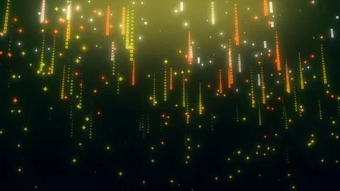 Falling binary numbers code rain. Algorithm digital with the matrix style. ab 動画素材 121297571