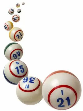 Falling Bingo Balls Stock Photos