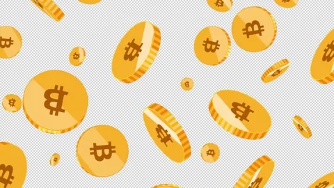 Falling Bitcoin Video stock 224056201