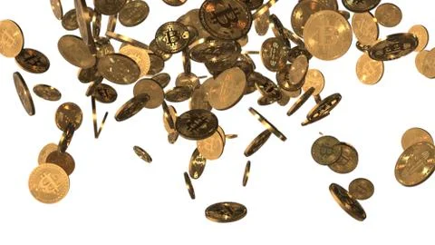 Falling Bitcoins イラスト素材