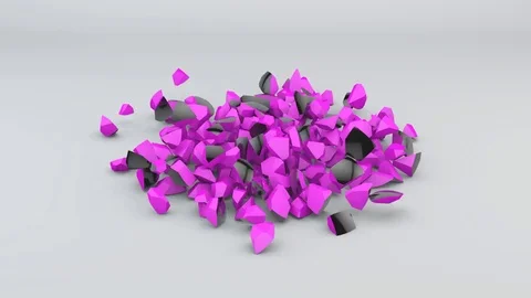 Falling Black and Purple Sphere Stock Footage 70706979