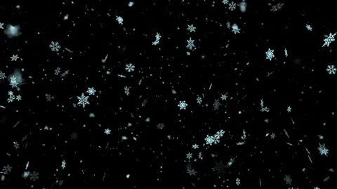 Falling on a black background are reminiscent of a starry winter night. Stock Footage 273982810