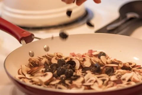 Falling Black Olives Stock Photos