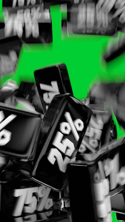 Falling black tags  Stock Footage 303671137