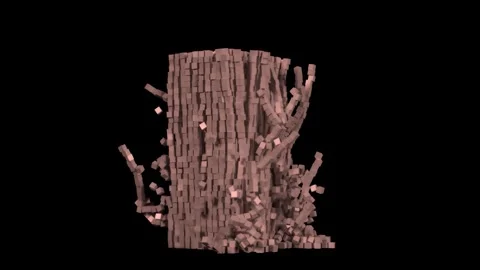 Falling Blocks Cubes Stock Footage 335791703