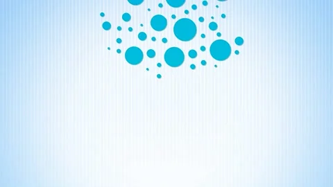 Falling blue circles on a blue background Video stock 130809299