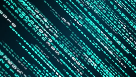 Falling blue code animation , Matrix digital code rain animation Stock Footage 146202671