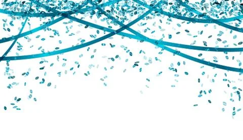 Falling blue confetti Stock Illustration