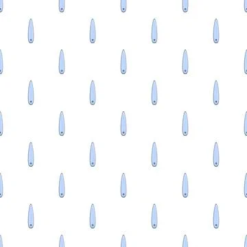 Falling blue raindrops seamless pattern on white background Illustrazione stock