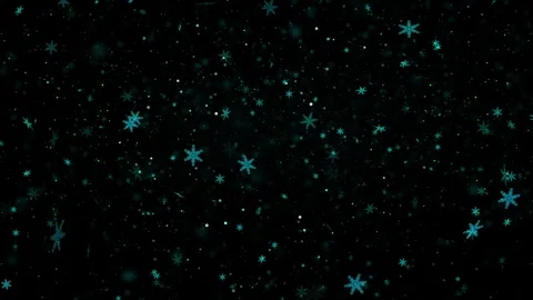 Falling Blue Snowflakes Particles On Dark Background Video stock 319690228