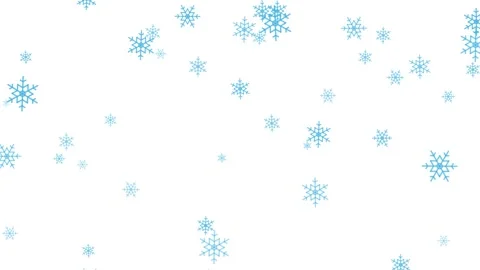 Falling Blue Snowflakes Pattern for Winter Holiday Background Stock Footage 347162363