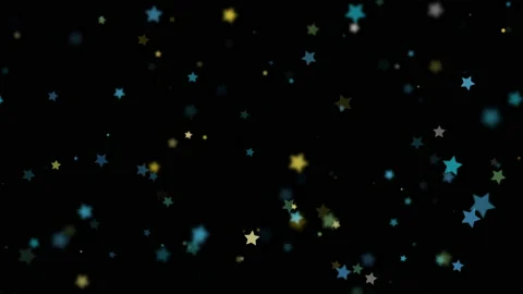Falling blue stars background alpha animation Stock Footage 167497491