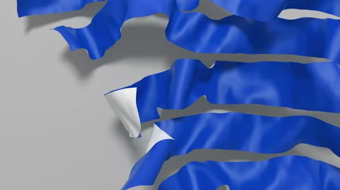 Falling blue textile ribbons Stock Footage 53068871