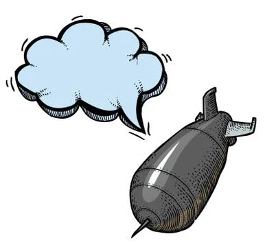 Falling bomb-100 Stock Illustration
