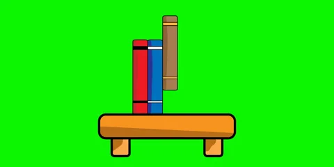 Falling Books Table Animation Stockbeeldmateriaal 330145794
