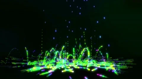 Falling Bounce Green Particles Loop  4K Resolution Ultra HD Stock Footage 39963765