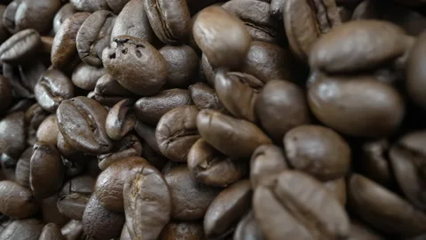 Falling, Bouncing and Colliding Coffee Beans Stock Footage 170510374