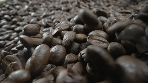 Falling, Bouncing and Colliding Coffee Beans Video stock 172205110