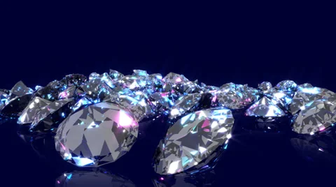 Falling, bouncing diamonds. Stock Footage 30478765