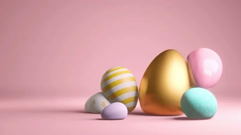 Falling Bouncy Chocolate Easter Eggs Stockbeeldmateriaal 234536319