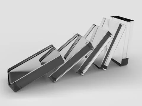 Falling boxes Stock Illustration