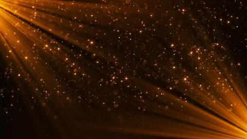 Falling bright golden particles, animation of dust and shiny dots Stock Footage 309141281