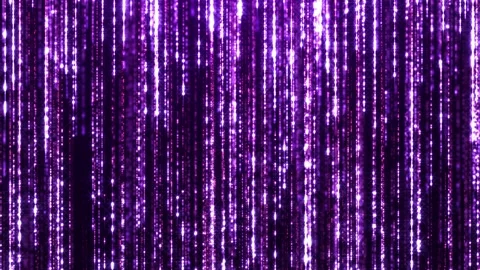 Falling bright purple particles and shimmering glitter, animation of dust Stock Footage 293704397