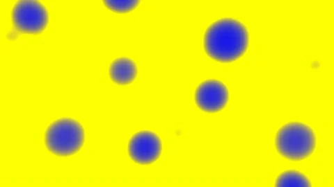 Falling bubbles background, slightly blurred yellow Stock Footage 222942775