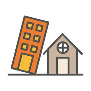 Falling building Ilustración de archivo