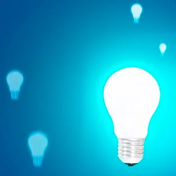 Falling bulbs Stock Illustration