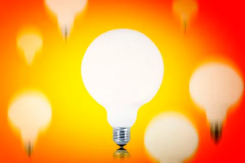 Falling bulbs Stock Illustration