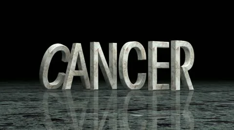 Falling Cancer text Stock Footage 14311628