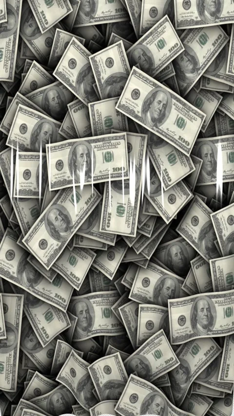 Falling Cartoon Dollar Banknotes Animation, Background, Loop 스톡 동영상 322145531
