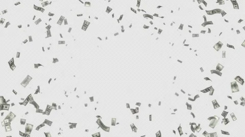 Falling Cartoon Dollar Banknotes Animation, Background, Loop Stock-Footage 343266781