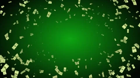 Falling Cartoon Dollar Banknotes Animation, Background, Loop Stock-Footage 343267568