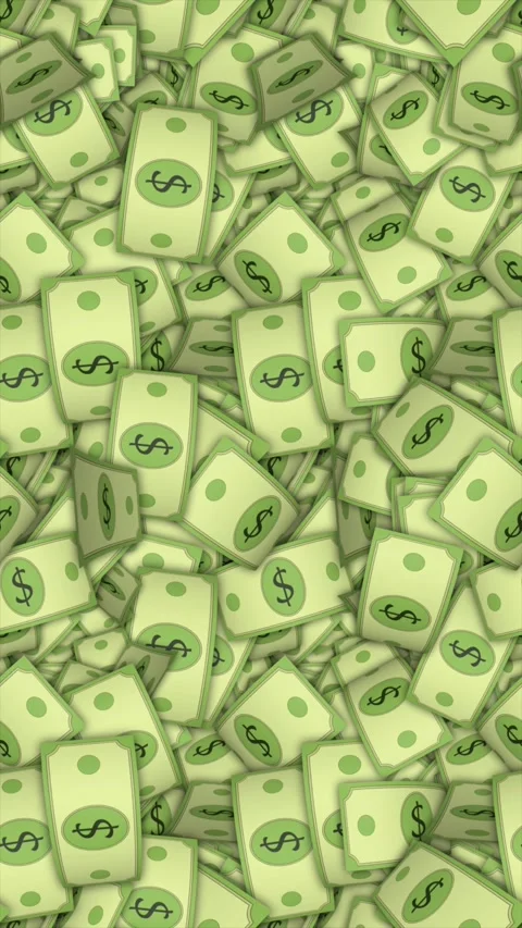 Falling Cartoon Dollars Animation Background, Loop Stock-Footage 331838468
