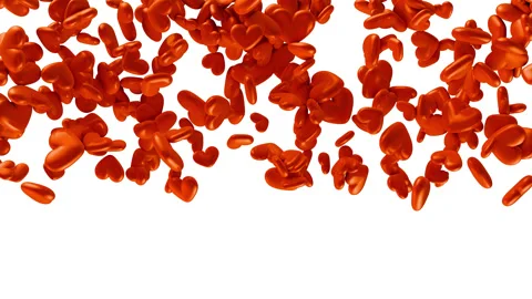 Falling cartoon red hearts isolated on white background. Stock Footage 291318337