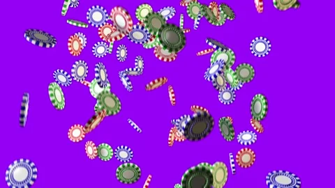 Falling casino money Chips Stock Footage 303340447