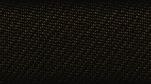 Falling Character Rain Seamless Loop 4K — Abstract Typography Digital Background 스톡 동영상 333780051