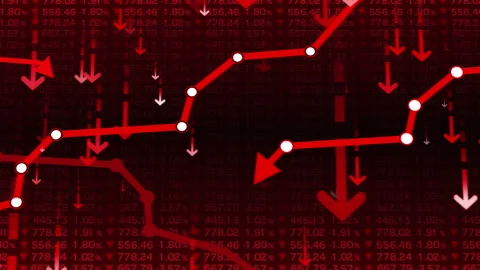 Falling Chart Background Stock Footage 230150744
