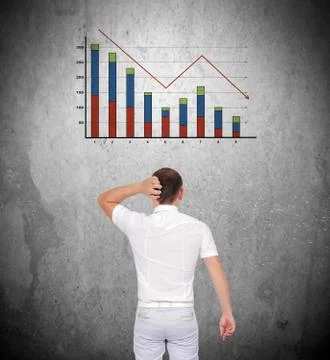 Falling chart Stock Photos