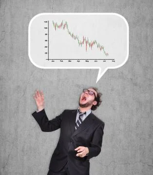 Falling chart Stock Photos