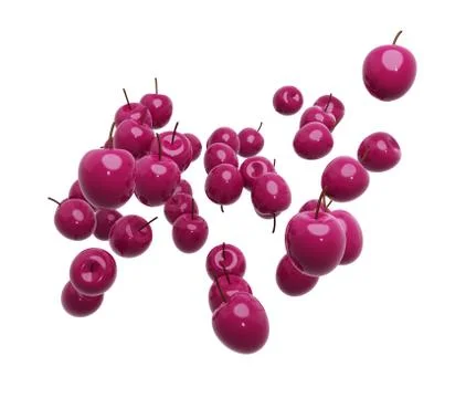 Falling cherries Stock Illustration