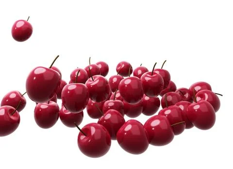 Falling cherries Stock Illustration