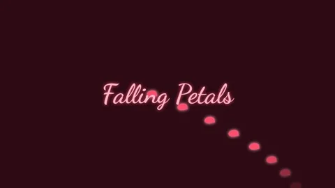 Falling cherry blossoms and petals animation on dark background Stock Footage 337502630