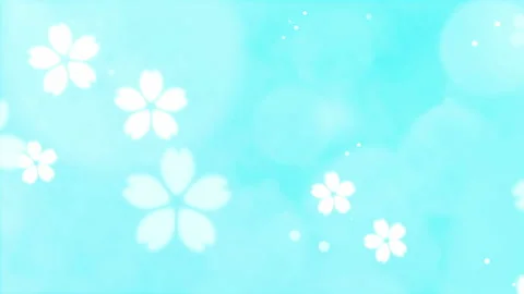 The falling cherry blossoms. Light blue glitter background. Stock Footage 150484754
